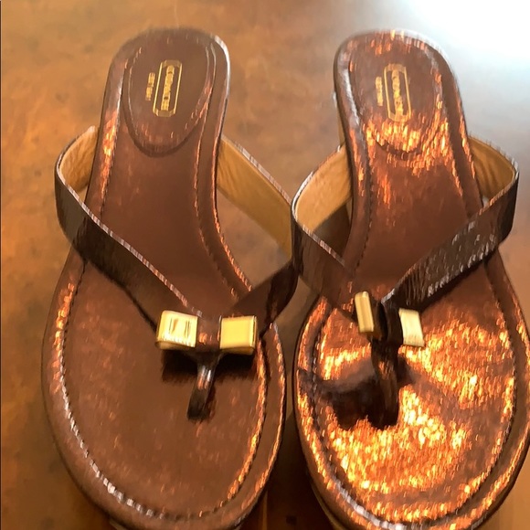 Coach Wedge Sandals - Picture 1 of 4
